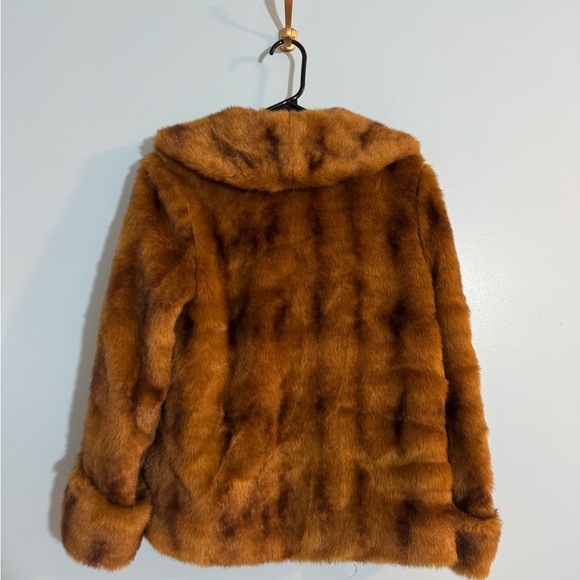 y2k faux fur jacket with folded sleeves size S - Picture 5 of 6